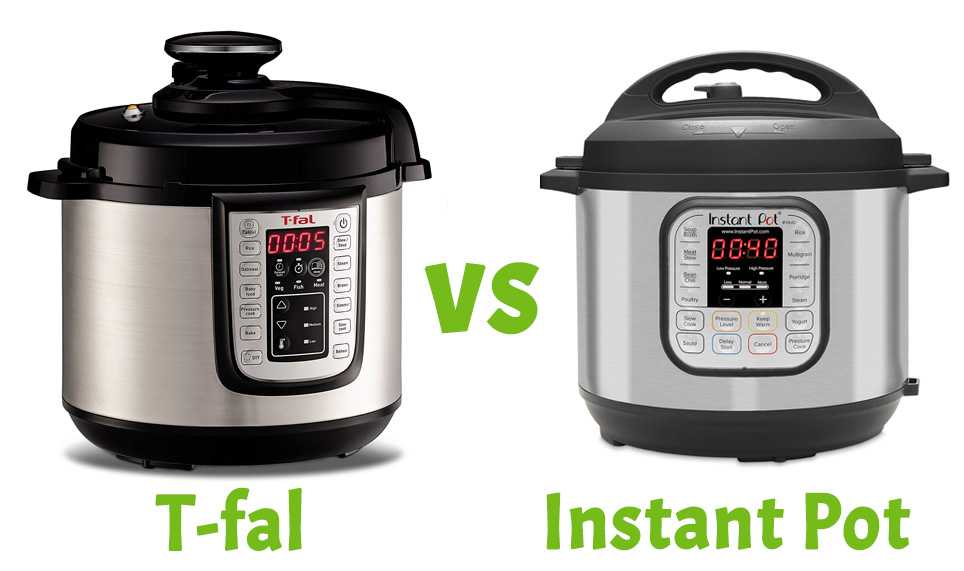 T-fal electric pressure cooker alongside Instant Pot DUO