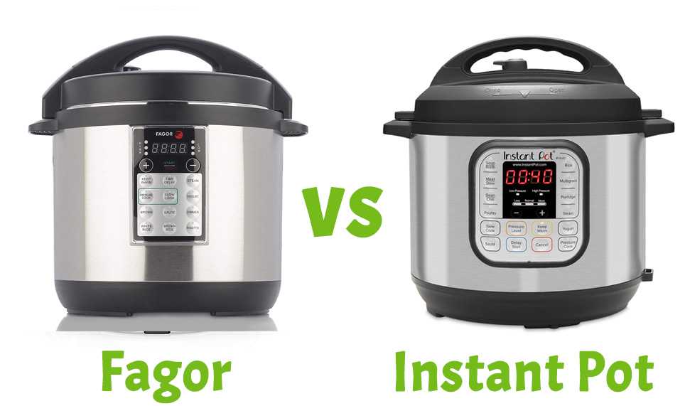Fagor pressure cooker alongside Instant Pot Duo