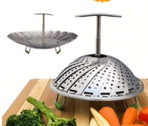 Vegetable Steamer Basket Cooking Foldable Adjustable Stainless Steel Insert  Pot