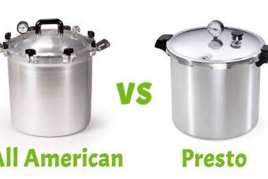 All American pressure cooker alongside Presto stovetop pressure cooker