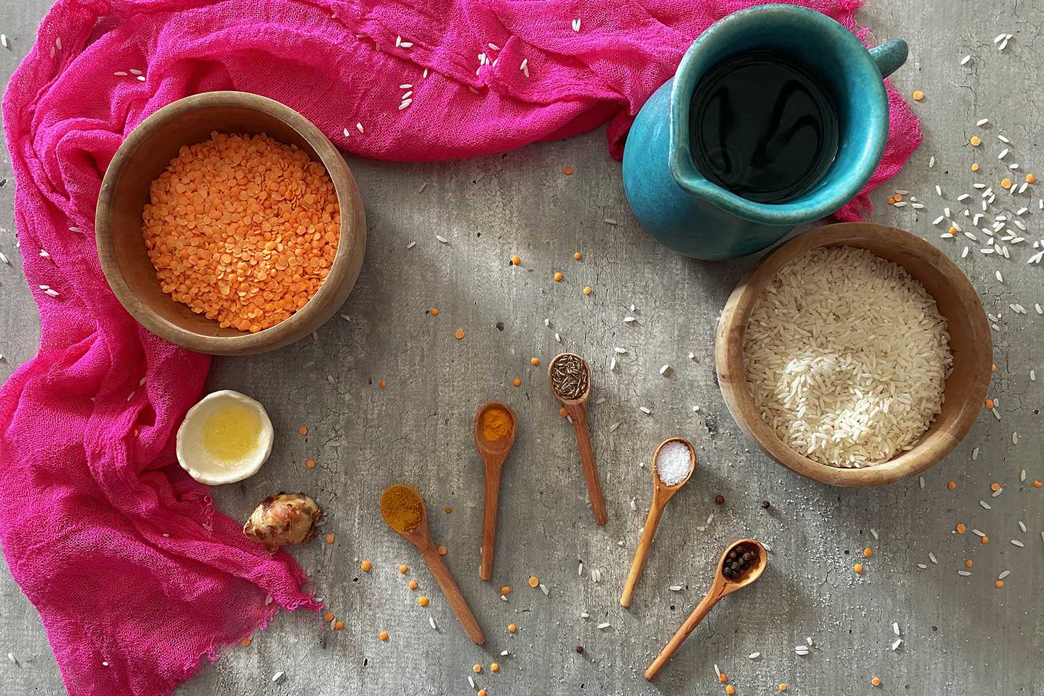 Instant Pot Khichdi ingredients 