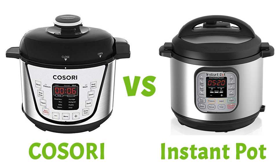 Cosori pressure cooker alongside Instant Pot Duo