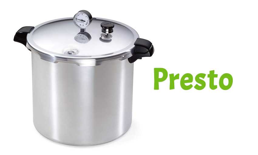 Presto canner with title