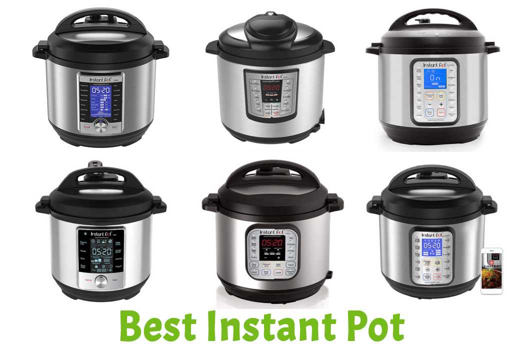 Instant Pot duo, viva, plus, max, ultra and smart near each other