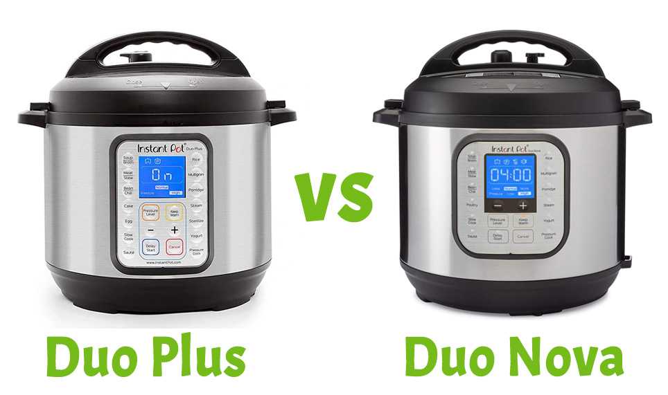Instant Pot Duo Plus alongside Instant Pot Duo Nova
