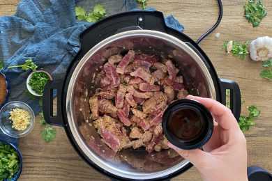 beef chunks in instant pot with hoisin sauce