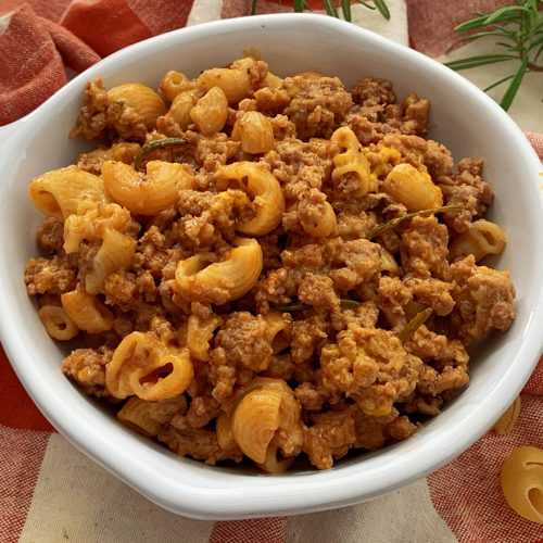 bowl full of instant pot taco pasta