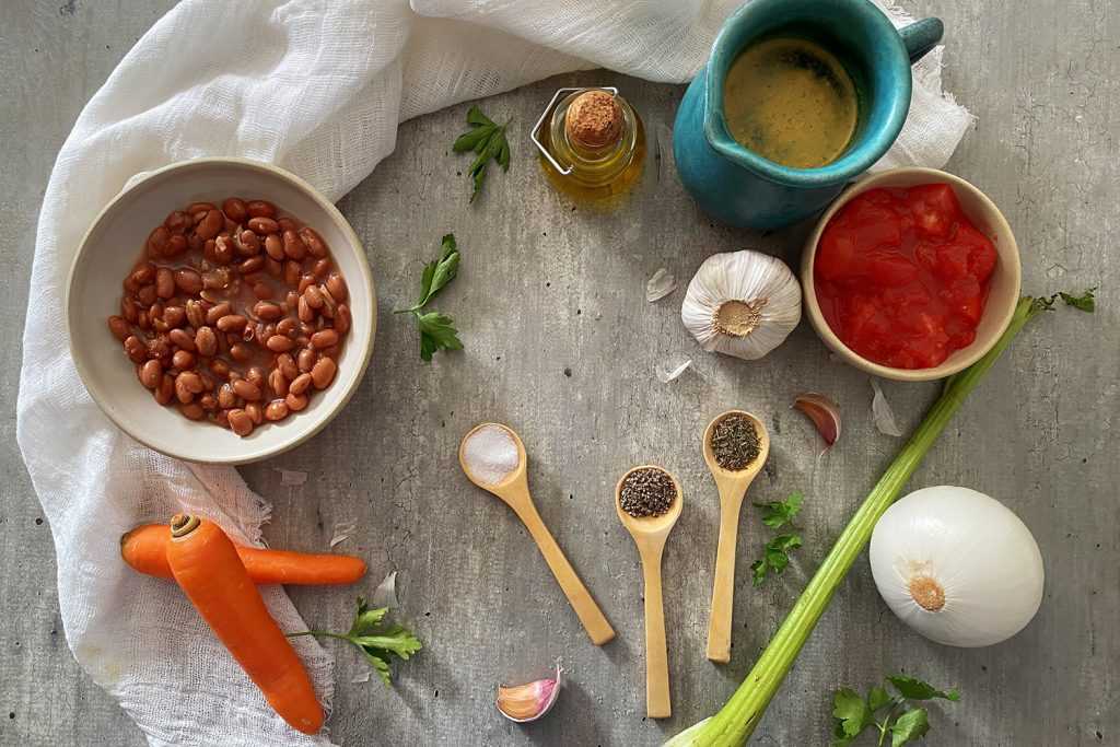 Instant Pot Portuguese Bean Soup ingredients 