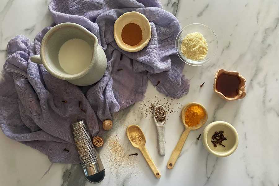 ingredients needed to make golden milk in the instant pot 