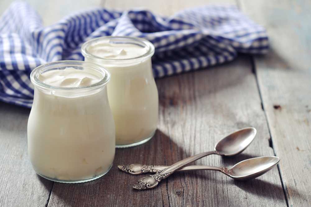 Greek Yogurt in a glass jar