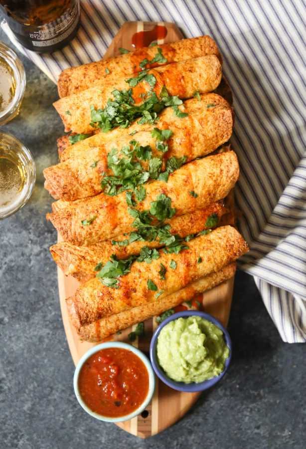 Bean and Cheese Baked Taquitos