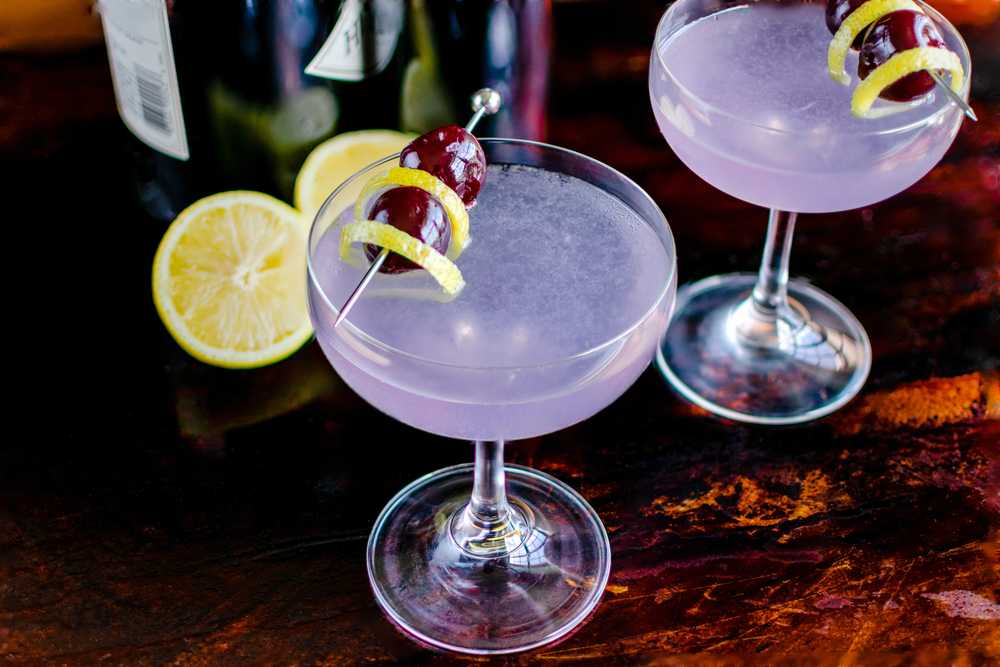 Crème de Violette cocktail