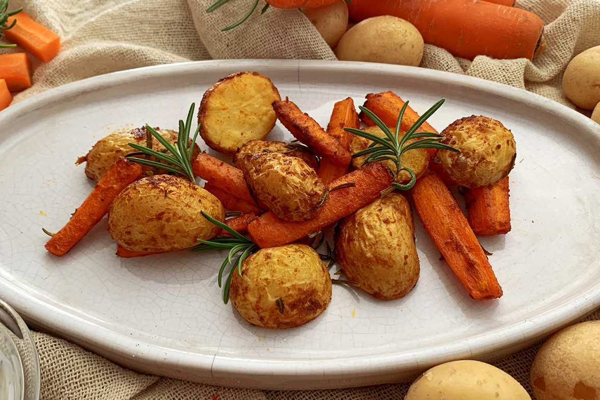 Potatoes and carrots