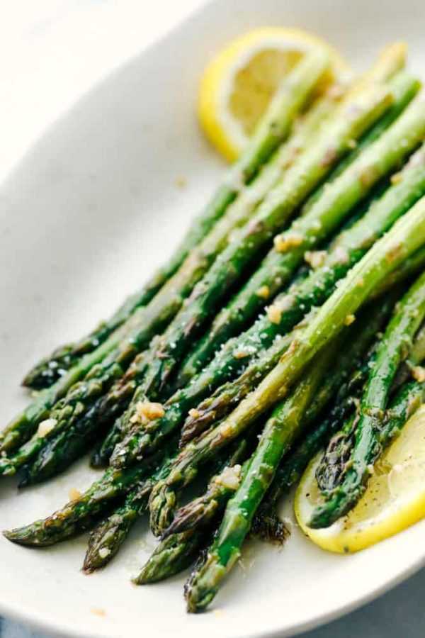Honey roasted asparagus