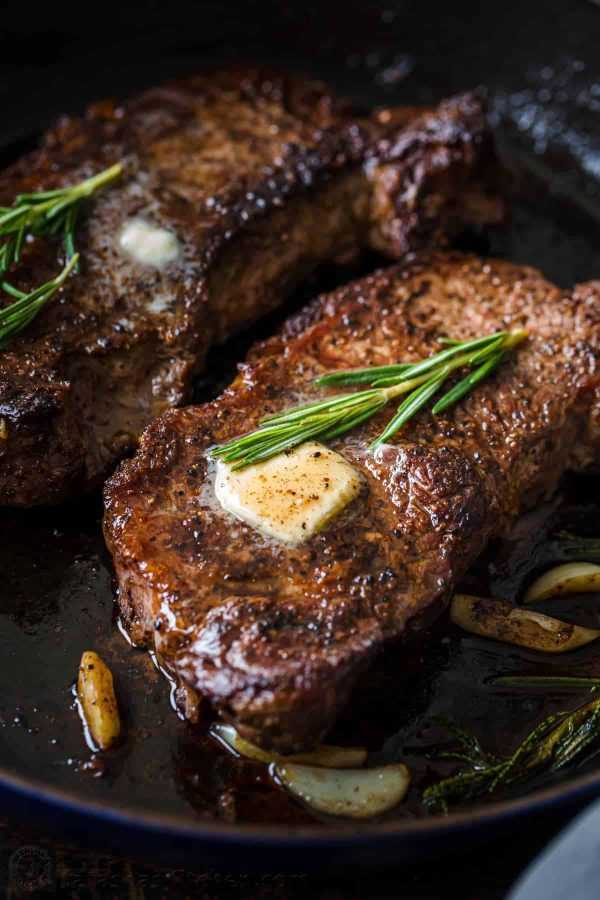 pan-seared steak