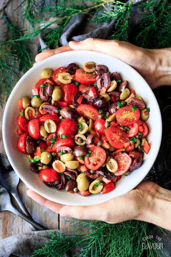 Tomato olive salad