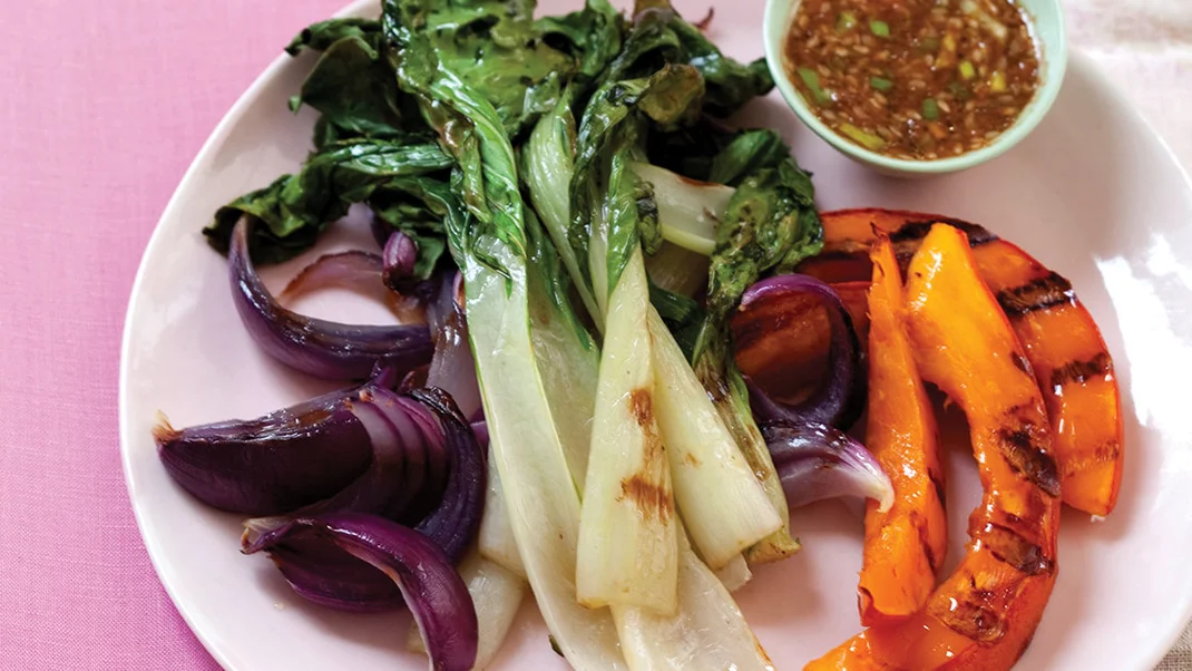 Grilled vegetables with miso sauce