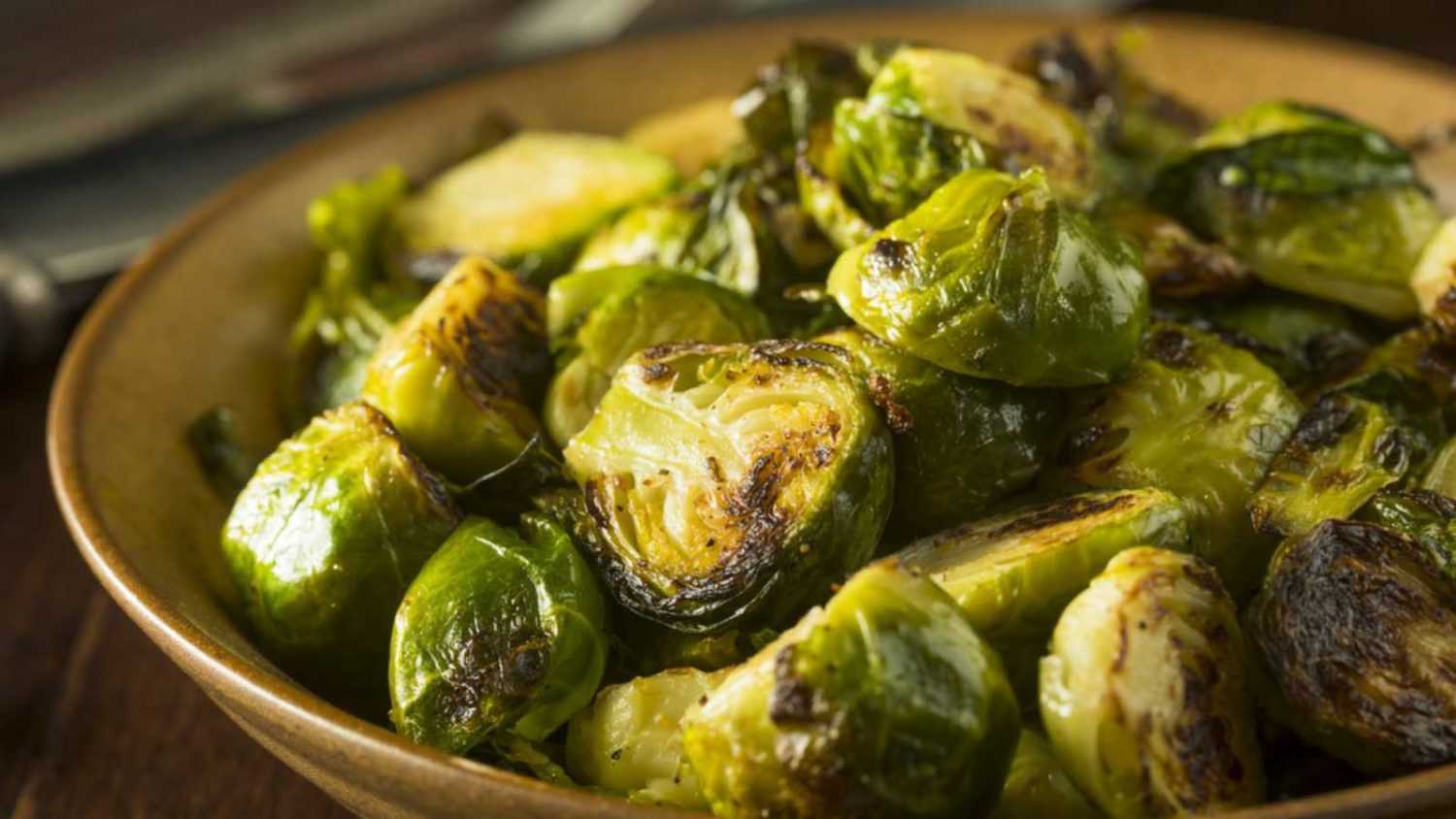 Big pieces of brussel sprouts.