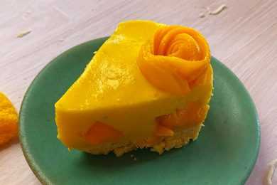 Mango Mousse Cake slice