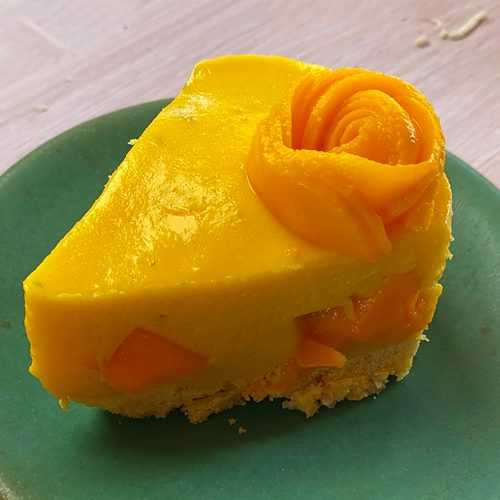 Mango Mousse Cake slice