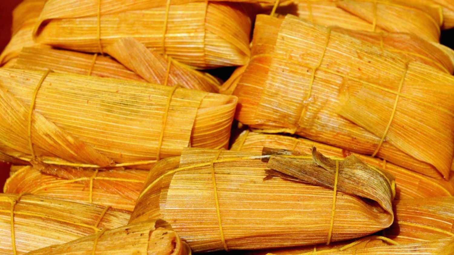 Close up of handmade Hot Tamales with shallow depth of field.