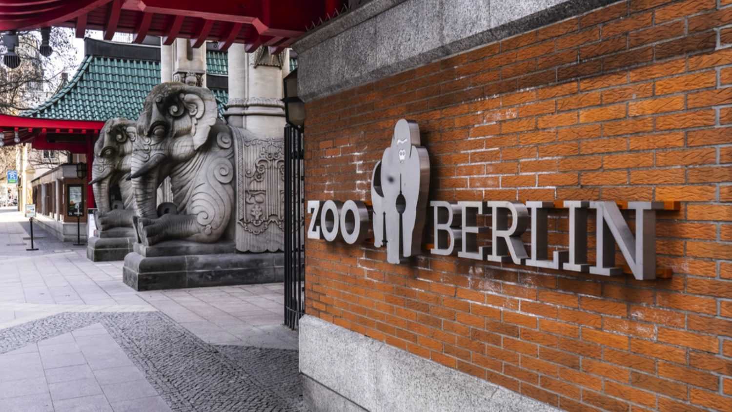 Berlin Zoo in the city center of Berlin - BERLIN, GERMANY - MARCH 11, 2021