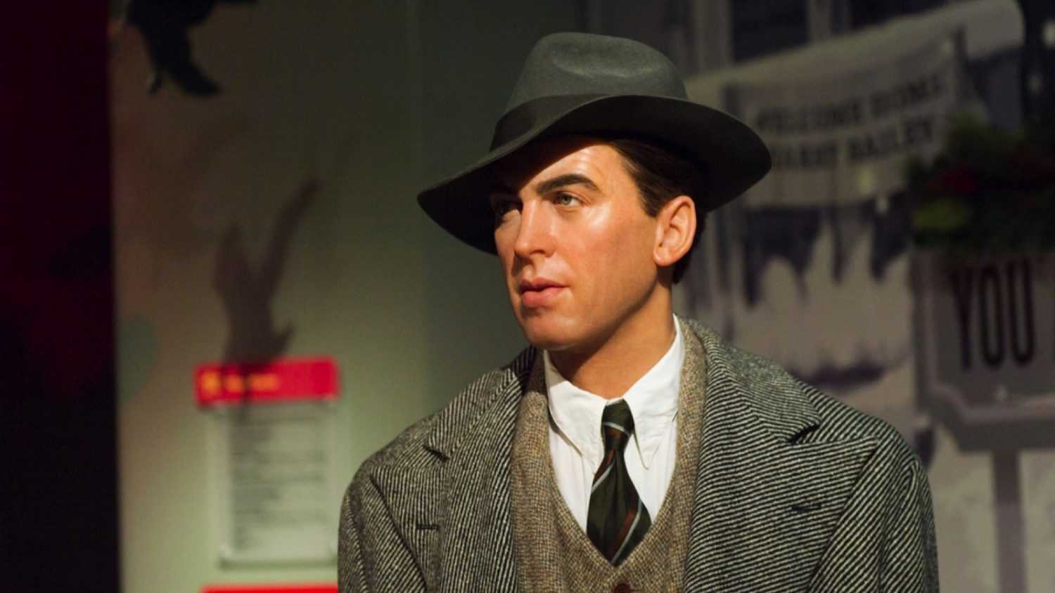 LOS ANGELES, USA - SEP 28, 2015: James Stewart in Madame Tussauds Hollywood wax museum. Marie Tussaud was born as Marie Grosholtz in 1761