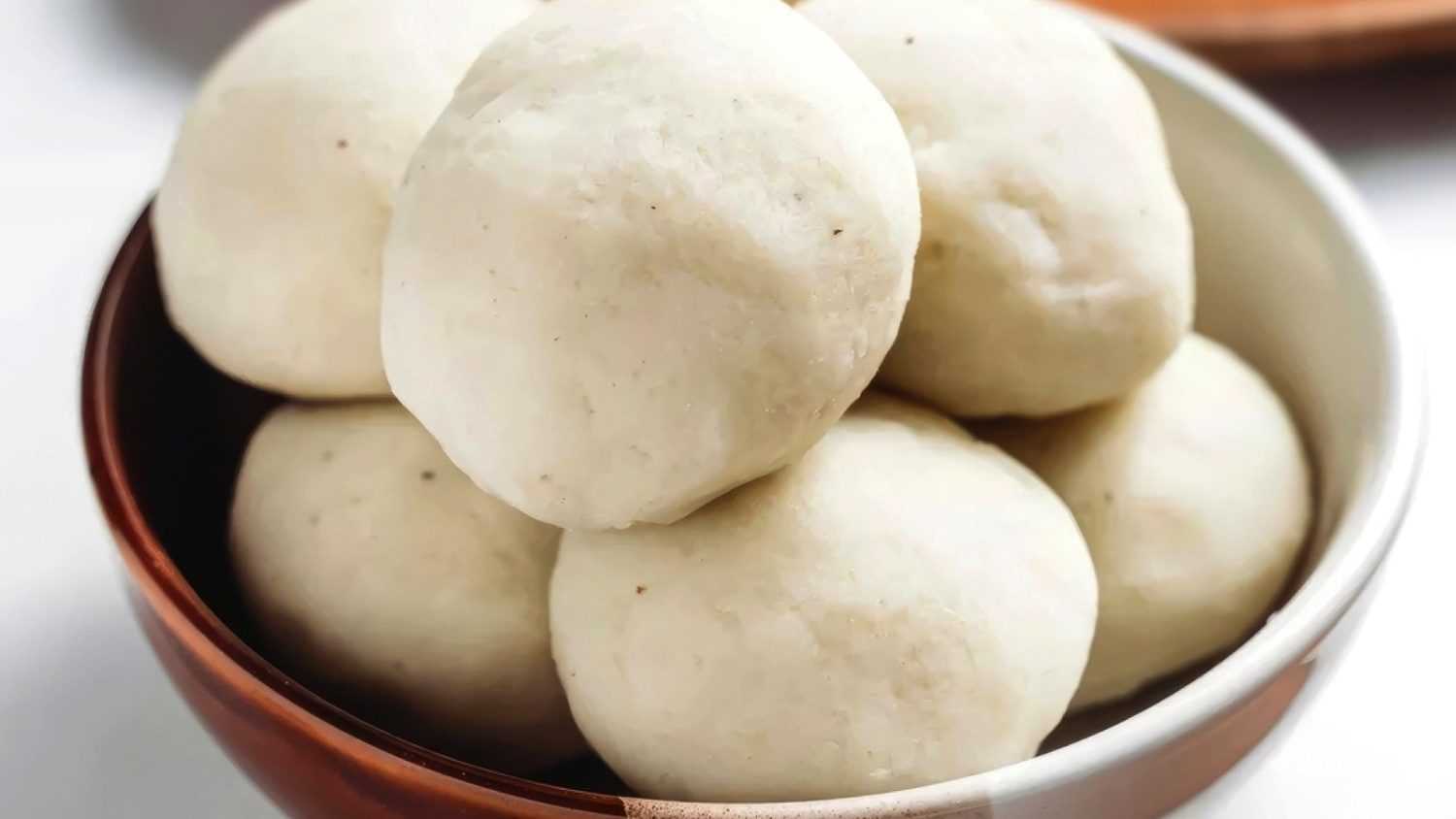 Fufu (fufuo, foofoo, foufou). In Central and Western Africa, fufu is any variety of starchy food that has been mashed and shaped into balls and eaten as a staple. Fufu can be made with yam, cassava