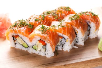 alaska roll salmon sushi