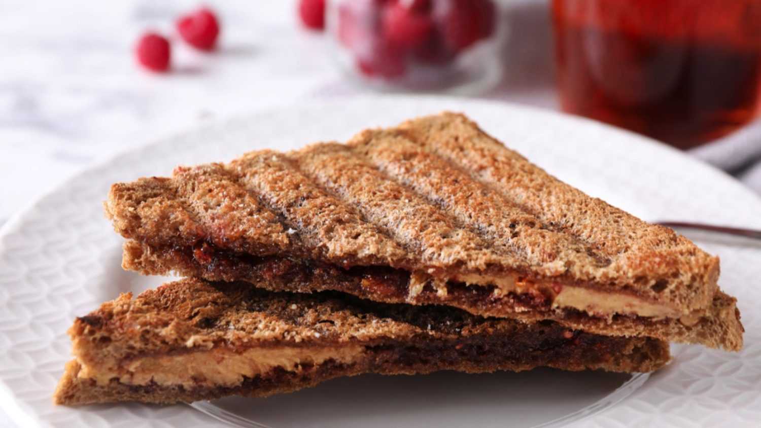 Grilled Peanut butter and jelly sandwich