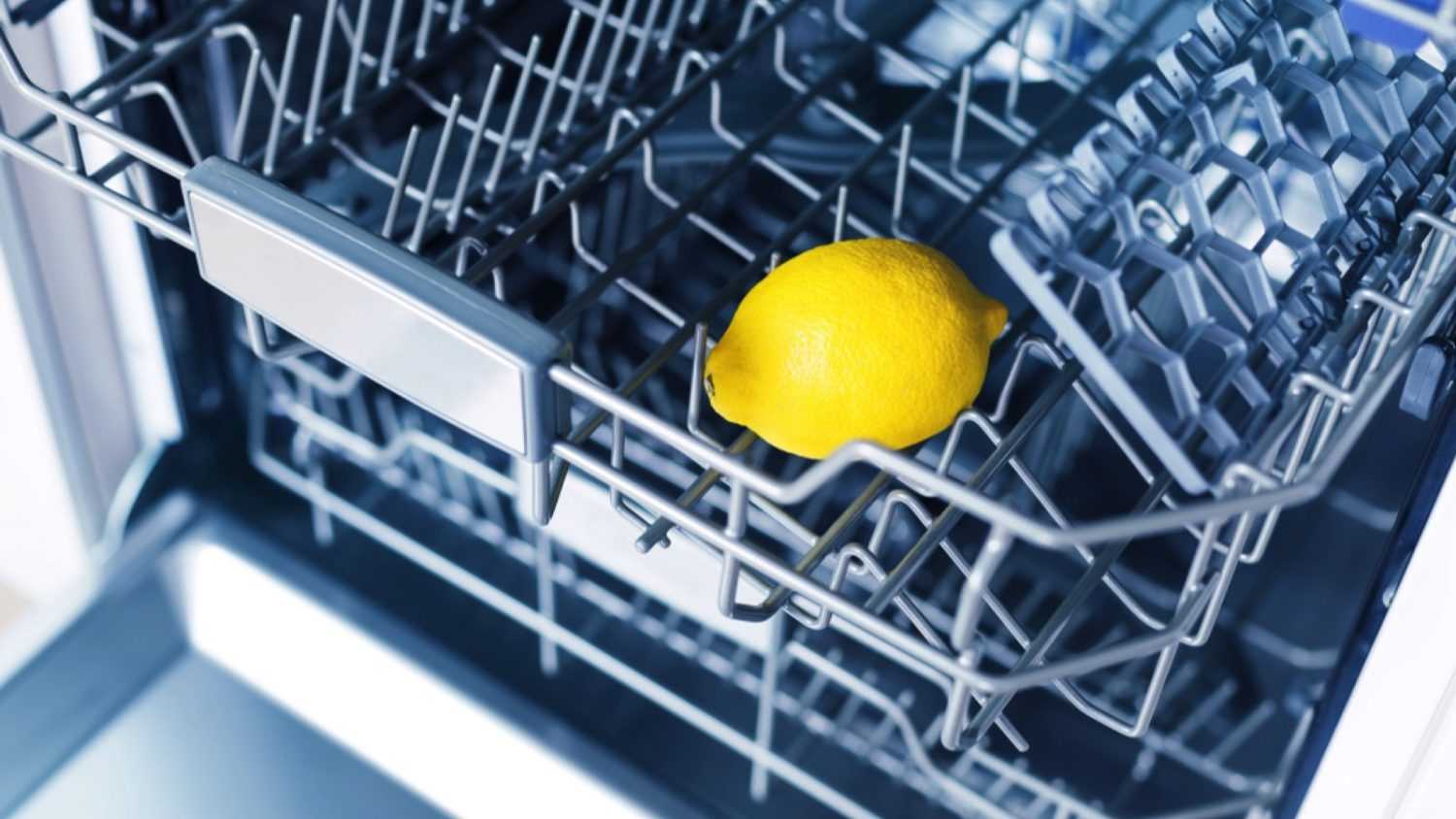 Lemon in dishwasher