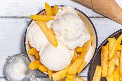 ice cream and fries