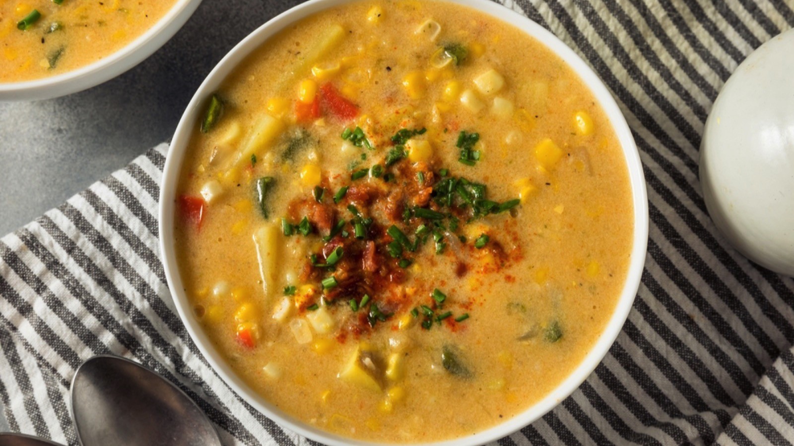 Corn Chowder with Potatoes and Bacon
