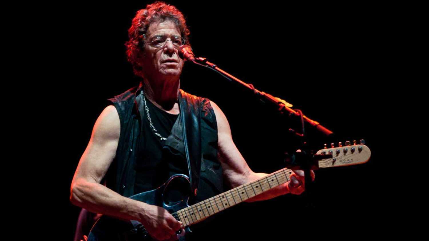TRENCIN,SLOVAKIA - JULY 5:Lou Reed performs at the Pohoda Music Festival at the Trencin Airport in Trencin, Slovakia on July 5, 2012.
