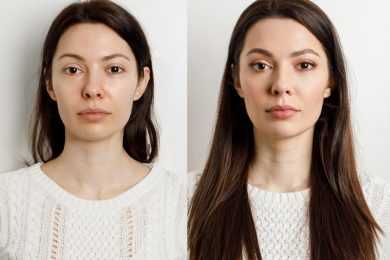 before after makeup