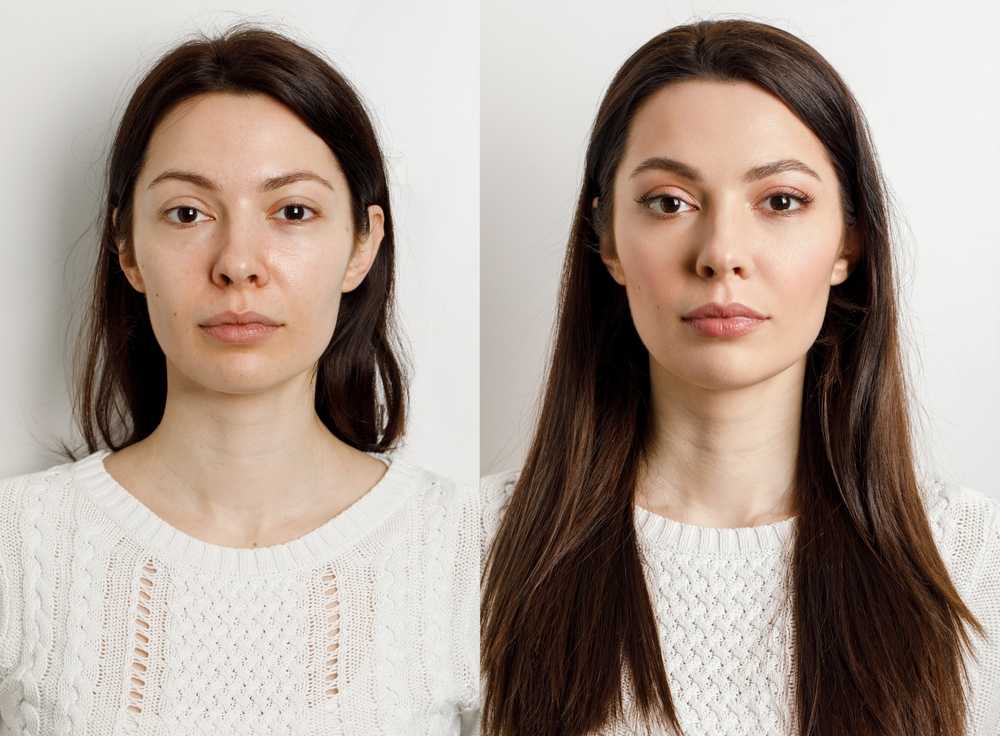 before after makeup