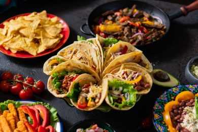 mexican table tacos